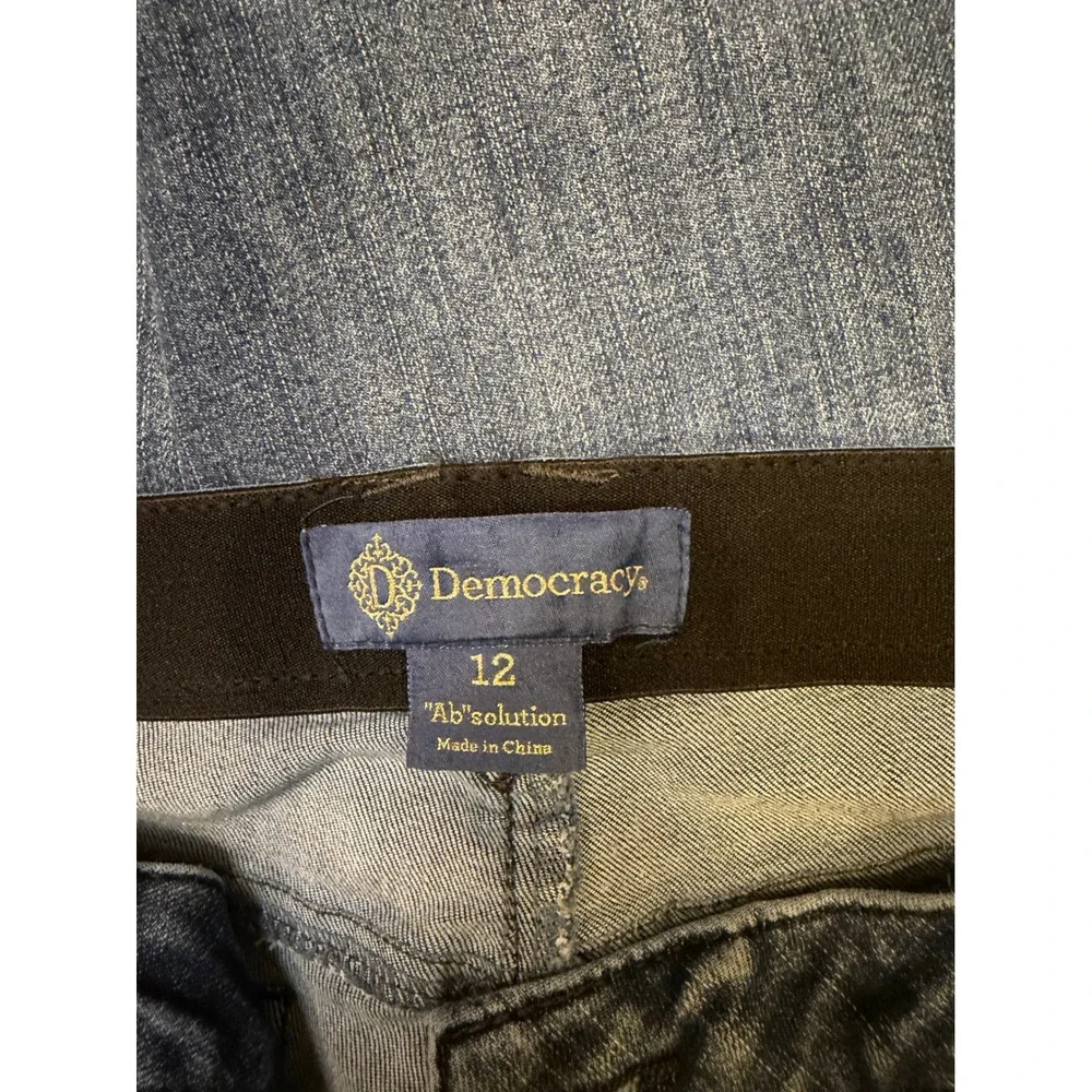 Democracy Womens Jeans Blue 12 Ab'solution Skinny Stretch Tummy Control B1848POK